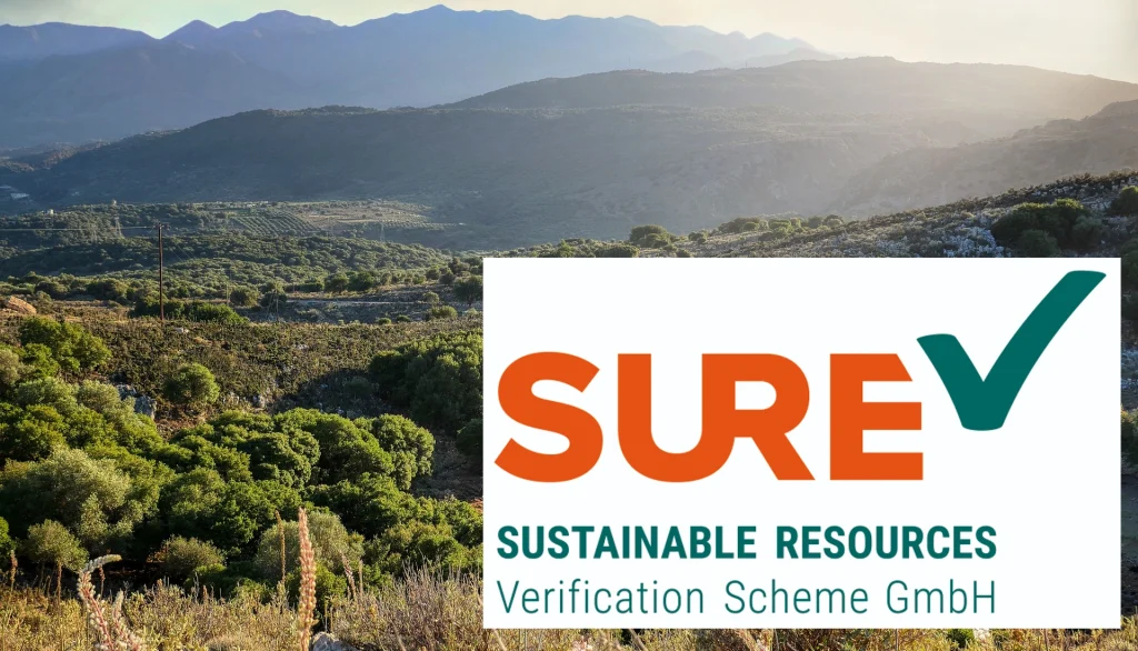 certificado SURE en la empresa Hispagreen Biomass